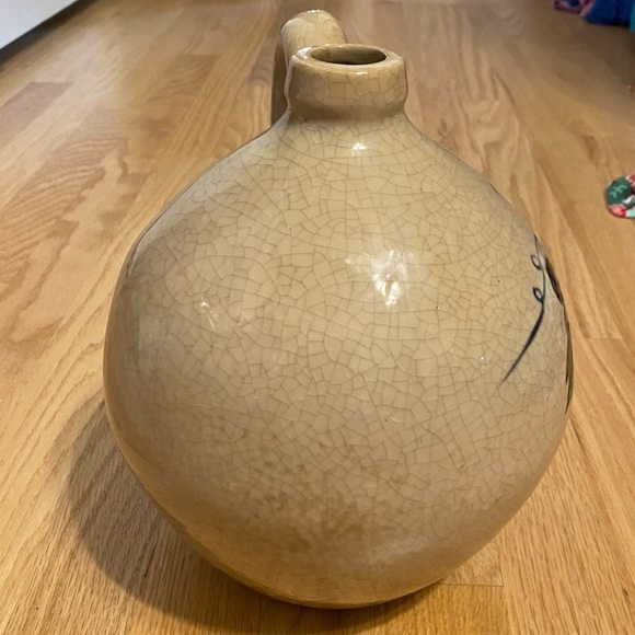 Vintage stoneware wine Oil Italian Empty Jug Pottery unique grapes numbered Vase - Picture 3 of 6